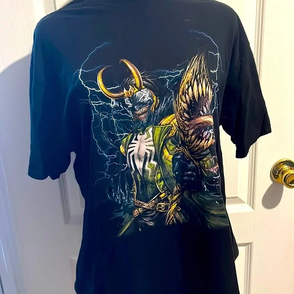 Black Venom and Loki t shirt - Picture 1 of 4